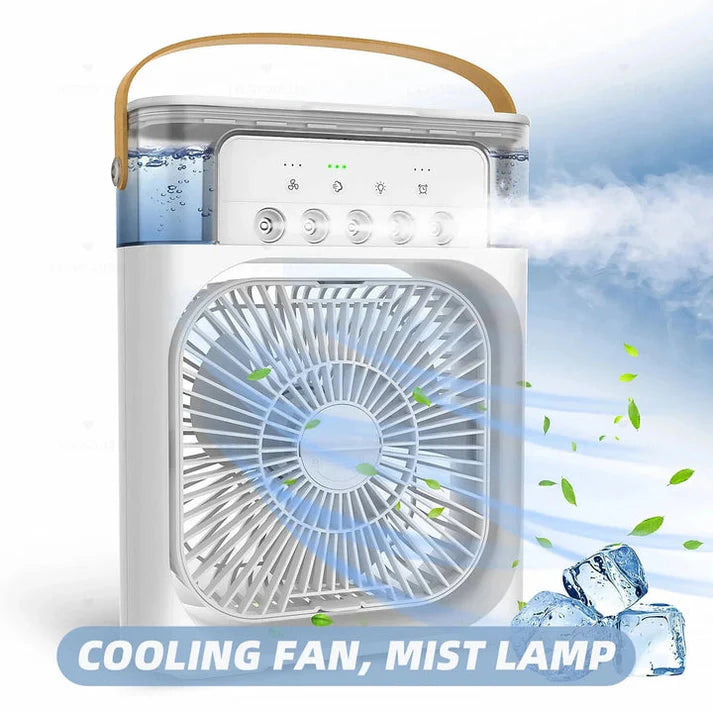 Portable Air Conditioner Fan: USB Electric Fan with LED Night Light