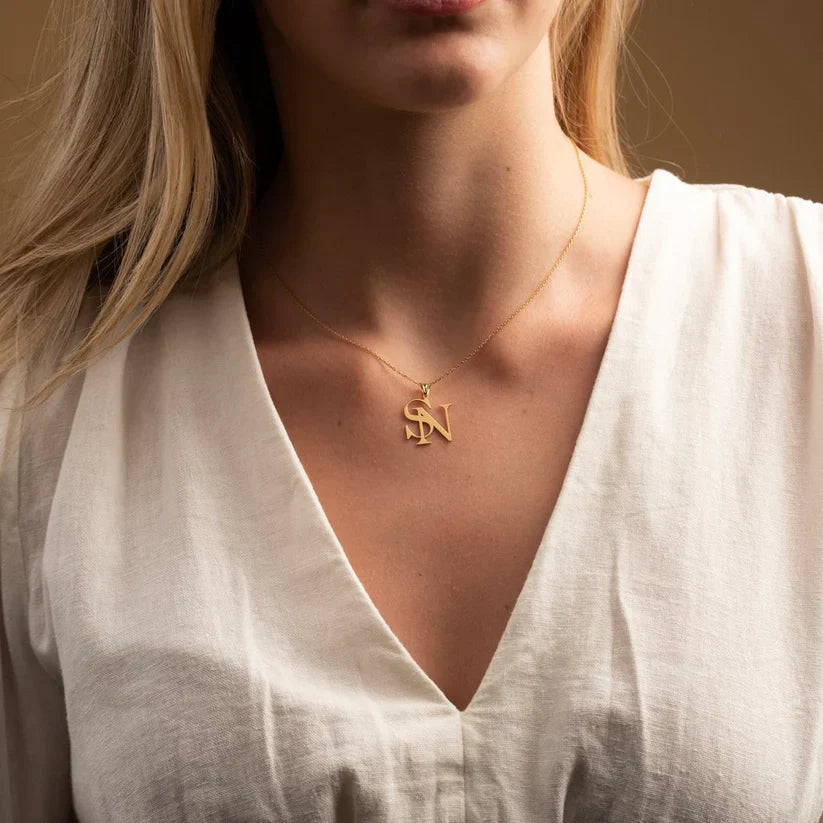 Double Alphabet Name Necklace