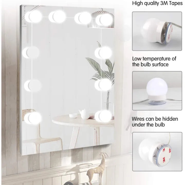 Mirror Fill Light Adjustable Luminance 3 Colors LED USB Wall Bulbs