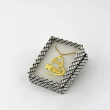 Butterfly Couple Heart Name Necklace