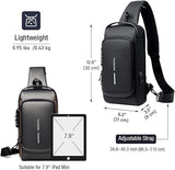 🎒 Multifunction Sling Bag – Stylish, Compact & Travel-Ready 🖤✨