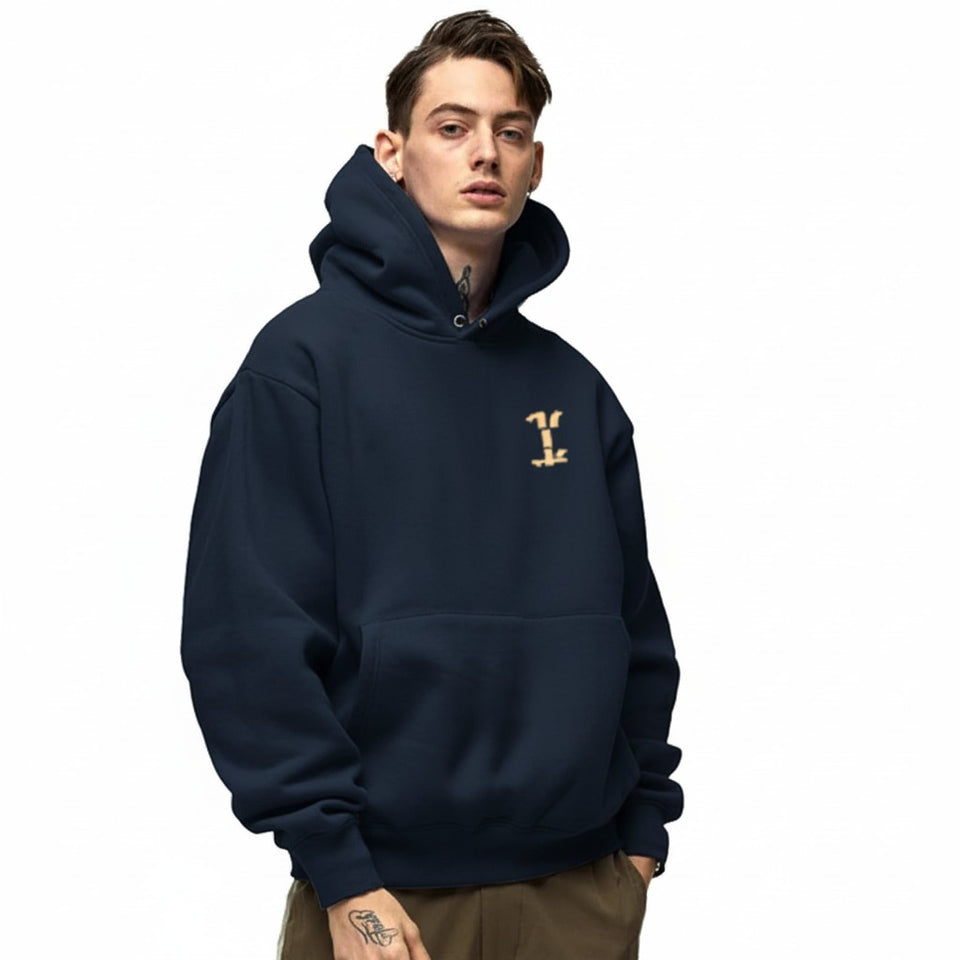 Mens Hoodie High Quality Imported Casual Pull Over Hoodie French Fleece Fabric Smart Look Premium Quality Ready To Wear - Grey Large