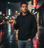 Black Polyester Hoodie – Warm, Soft & Stylish | Unisex Casual Wear for Winter & Everyday Comfort extra large