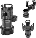 2-in-1 Car Cup Holder Expander 🥤🍟 | 360° Rotatable Dual Drink & Snack Organizer 🚗